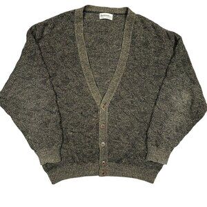 Vintage 1980s Jantzen Mohair Wool Blend Knit Cardigan Made in Canada XL